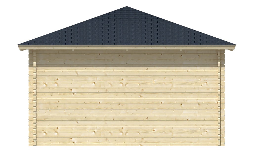 Blokhutprieel 44mm Marit Prijs exclusief dakbedekking - dient apart besteld te worden Dakleer: 36,5 m² / Shingles: 27 m² Afmeting: L400xB400xH303cm 