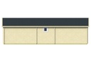 Blokhut - Tuinhuis - Home Office 70mm Skerries incl. 27mm vloer/dak Prijs exclusief dakbedekking, ramen en deuren Shingles: 96 m² Afmeting: L1050xB700xH317cm Ramen en deuren naar keuze bij te bestellen