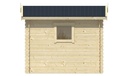 Blokhut - Tuinhuis 19mm Valery Prijs exclusief dakbedekking - dient apart besteld te worden Dakleer: 16,5 m² / Shingles: 9 m² / Aqua: 16 STK / Profiel: zie tab Afmeting: L245xB245xH216cm 