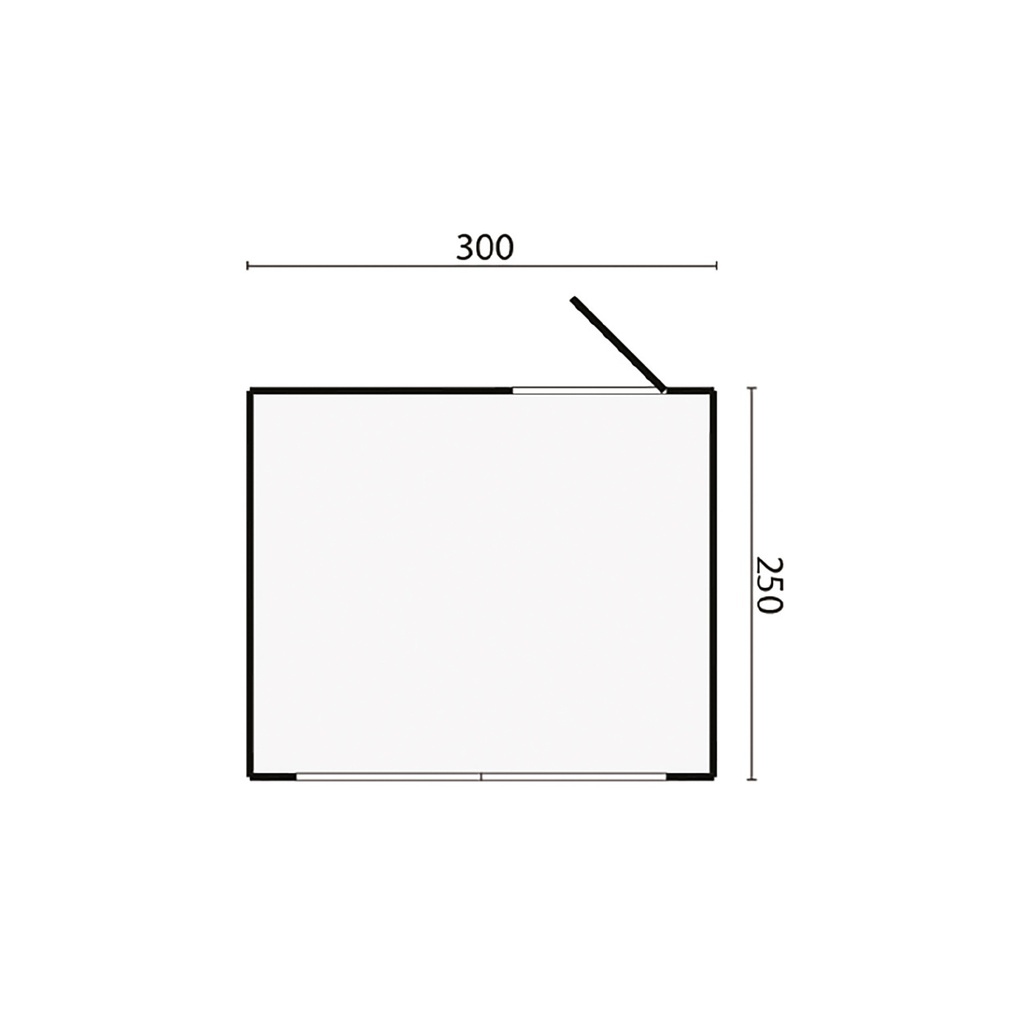 Kiosk 16mm geïmpregneerd Santa 300x246cm incl. vloer Prijs inclusief dakbedekking  Afmeting: L300xB246xH251cm 