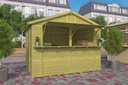 Kiosk 16mm geïmpregneerd Santa 300x246cm incl. vloer Prijs inclusief dakbedekking  Afmeting: L300xB246xH251cm 