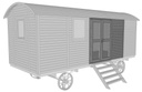 Prefab paneel met enkele deur t.b.v. zigeunerwagen    