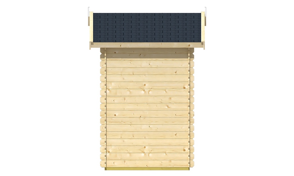 Blokhut - Tuinhuis 19mm Malva incl. vloer Prijs exclusief dakbedekking - dient apart besteld te worden Dakleer: 10 m² / Shingles: 6 m² / Aqua: 12 STK / Profiel: zie tab Afmeting: L150xB260xH245cm 