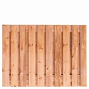 Tuinscherm Red Class Wood (19+2) 21-pl. Casablanca 130x180cm Planken: 1.6x14.0cm / 19 stuks 2 tussenplanken van 1.6x14.0cm, rvs geschroefd  