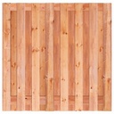 Tuinscherm Red Class Wood (15+2) 17-pl. Marrakesh 180x180cm Planken: 1.6x14.0cm / 15 stuks 2 tussenplanken van 1.6x14.0cm, rvs geschroefd  
