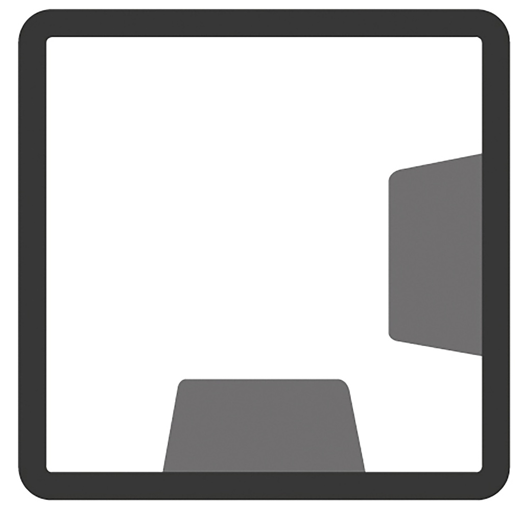 Berton©-paal LG antraciet, diamantkop 10x10x280cm hoekmodel Amstel-serie voor scherm: 180x180  