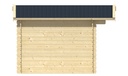 Blokhut - Tuinhuis 28mm Gitte Prijs exclusief dakbedekking - dient apart besteld te worden Dakleer: 16,5 m² / Shingles: 12 m² / Aqua: 20 STK / Profiel: zie tab Afmeting: L260xB260xH241cm 