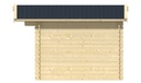 Blokhut - Tuinhuis 28mm Gitte Prijs exclusief dakbedekking - dient apart besteld te worden Dakleer: 16,5 m² / Shingles: 12 m² / Aqua: 20 STK / Profiel: zie tab Afmeting: L260xB260xH241cm 