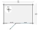 Blokhut - Tuinhuis 28mm Sten Prijs exclusief dakbedekking - dient apart besteld te worden Dakleer: 10 m² / Shingles: 12 m² / Aqua: 16 STK / Profiel: zie tab Afmeting: L200xB295xH255cm 