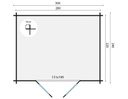 Blokhut - Tuinhuis 28mm Klair Prijs exclusief dakbedekking - dient apart besteld te worden Dakleer: 20 m² / Easy-roofing: 20 m² / EPDM: Set 40.9991/04 Afmeting: L240xB300xH234cm 