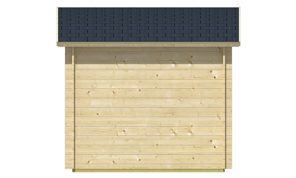 Blokhut - Tuinhuis 28mm Klair Prijs exclusief dakbedekking - dient apart besteld te worden Dakleer: 20 m² / Easy-roofing: 20 m² / EPDM: Set 40.9991/04 Afmeting: L240xB300xH234cm 