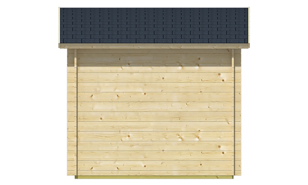 Blokhut - Tuinhuis 28mm Klair Prijs exclusief dakbedekking - dient apart besteld te worden Dakleer: 20 m² / Easy-roofing: 20 m² / EPDM: Set 40.9991/04 Afmeting: L240xB300xH234cm 