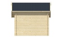 Blokhut - Tuinhuis 28mm Lars Prijs exclusief dakbedekking - dient apart besteld te worden Dakleer: 20 m² / Shingles: 15 m² / Aqua: 20 STK / Profiel: zie tab Afmeting: L260xB300xH247cm 