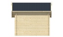 Blokhut - Tuinhuis 28mm Lars Prijs exclusief dakbedekking - dient apart besteld te worden Dakleer: 20 m² / Shingles: 15 m² / Aqua: 20 STK / Profiel: zie tab Afmeting: L260xB300xH247cm 