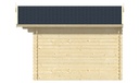 Blokhut - Tuinhuis 28mm Bo Prijs exclusief dakbedekking - dient apart besteld te worden Dakleer: 20 m² / Shingles: 18 m² / Aqua: 20 STK / Profiel: zie tab Afmeting: L300xB300xH247cm 