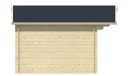 Blokhut - Tuinhuis 28mm Perlund  Prijs exclusief dakbedekking - dient apart besteld te worden Dakleer: 20 m² / Shingles: 18 m² / Aqua: 20 STK / Profiel: zie tab Afmeting: L300xB300xH247cm 