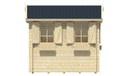 Blokhut - Tuinhuis 28mm Idonea Prijs exclusief dakbedekking - dient apart besteld te worden Dakleer: 20 m² / Shingles: 15 m² / Aqua: 16 STK / Profiel: zie tab Afmeting: L320xB260xH245cm 