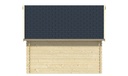 Blokhut - Tuinhuis 28mm Skov Prijs exclusief dakbedekking - dient apart besteld te worden Dakleer: 26,5 m² / Shingles: 18 m² / Aqua: 24 STK / Profiel: zie tab Afmeting: L300xB350xH270cm 