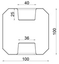 Berton©-E-sleufpaal 10x10 wit/grijs 10x10x250cm Vecht-serie   