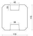 Berton©-sleufpaal 11.5x11.5 antraciet 11.5x11.5x244cm Reest-serie   