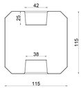 Berton©-sleufpaal 11.5x11.5 antraciet 11.5x11.5x272cm Spui-serie   