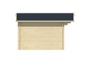 Blokhut - Tuinhuis 34mm Summertime / Murcia Prijs exclusief dakbedekking - dient apart besteld te worden Dakleer: 26,5 m² / Shingles: 21 m² / Aqua: 26 STK / Profiel: zie tab Afmeting: L300xB400xH236cm 