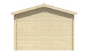 Blokhut - Tuinhuis 40mm Riho Prijs exclusief dakbedekking - dient apart besteld te worden Dakleer: 20 m² / Shingles: 18 m² / Aqua: 24 STK / Profiel: zie tab Afmeting: L320xB320xH245cm 