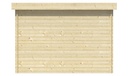Blokhut - Tuinhuis 28mm Hypermodern Prijs exclusief dakbedekking - dient apart besteld te worden Dakleer: 16,5 m² / Easy-roofing: 20 m² / EPDM: Set 40.9991/04 Afmeting: L260xB320xH228cm 