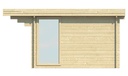 Blokhut - Tuinhuis - Home Office 44mm Lory Prijs exclusief dakbedekking - dient apart besteld te worden Easy-roofing: 30 m² / EPDM: Set 40.9991/11 Afmeting: L435xB350xH230cm Gehard ISO glas