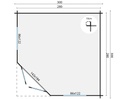 Blokhut - Tuinhuis 28mm Asmund Prijs exclusief dakbedekking - dient apart besteld te worden Dakleer: 30 m² / Shingles: 18 m² Afmeting: L300xB300xH250cm 