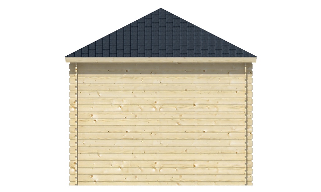 Blokhut - Tuinhuis 28mm Ingrid Prijs exclusief dakbedekking - dient apart besteld te worden Dakleer: 30 m² / Shingles: 18 m² Afmeting: L300xB300xH298cm 