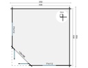 Blokhut - Tuinhuis - Home Office 44mm Nilsson Prijs exclusief dakbedekking - dient apart besteld te worden Dakleer: 36,5 m² / Shingles: 27 m²  Afmeting: L350xB350xH290cm 
