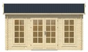 Blokhut - Tuinhuis 28mm Arne Prijs exclusief dakbedekking - dient apart besteld te worden Dakleer: 30 m² / Shingles: 24 m² / Aqua: 28 STK / Profiel: zie tab Afmeting: L350xB450xH264cm 