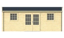 Blokhut - Tuinhuis 40mm Dianne Prijs exclusief dakbedekking - dient apart besteld te worden Dakleer: 40 m² / Shingles: 33 m² / Aqua: 40 STK / Profiel: zie tab Afmeting: L600xB450xH251cm 