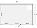 Blokhut - Tuinhuis 40mm Tane Prijs exclusief dakbedekking - dient apart besteld te worden Dakleer: 30 m² / Shingles: 24 m² / Aqua: 30 STK / Profiel: zie tab Afmeting: L500xB400xH279cm 