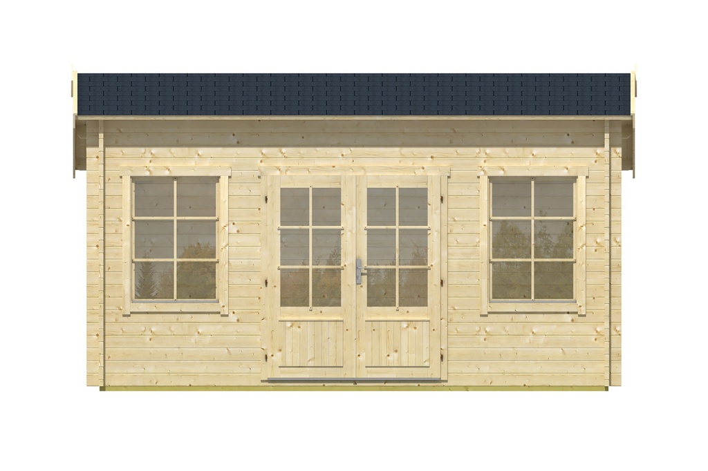 Blokhut - Tuinhuis 40mm Tane Prijs exclusief dakbedekking - dient apart besteld te worden Dakleer: 30 m² / Shingles: 24 m² / Aqua: 30 STK / Profiel: zie tab Afmeting: L500xB400xH279cm 