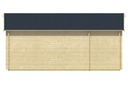 Blokhut - Tuinhuis 40mm Selma met overkapping Prijs exclusief dakbedekking - dient apart besteld te worden Dakleer: 36,5 m² / Shingles: 30 m² / Aqua: 36 STK / Profiel: zie tab Afmeting: L550xB350xH279cm 