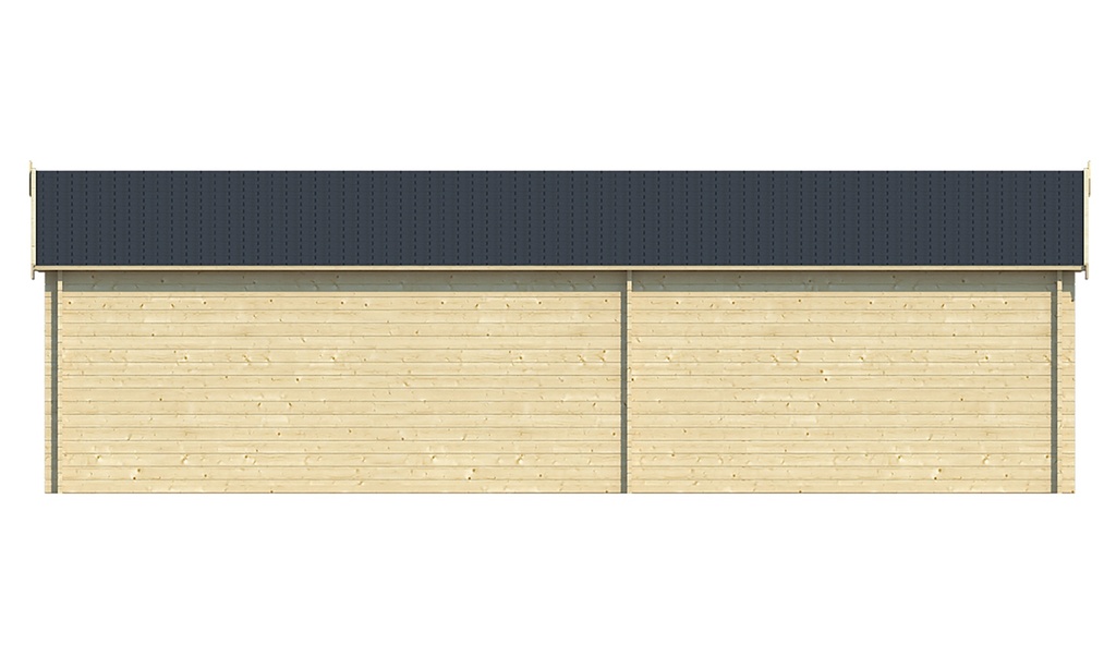 Blokhut - Tuinhuis 40mm Mokka met overkapping Prijs exclusief dakbedekking - dient apart besteld te worden Dakleer: 66,5 m² / Shingles: 54 m² / Aqua: 60 STK / Profiel: zie tab Afmeting: L900xB400xH279cm 
