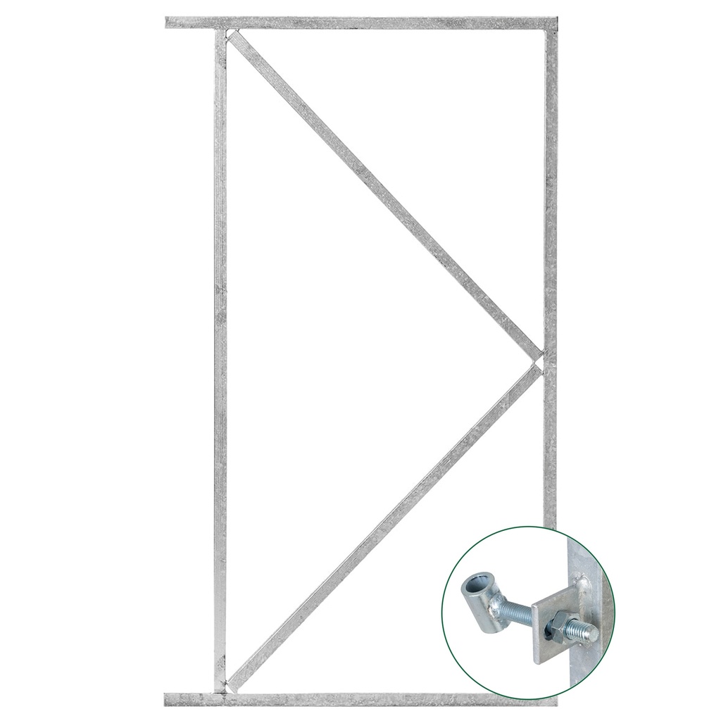 *IJzeren deurframe gegalvaniseerd H155xB200cm met verstelbaar scharnier 3 ogen Europees product 