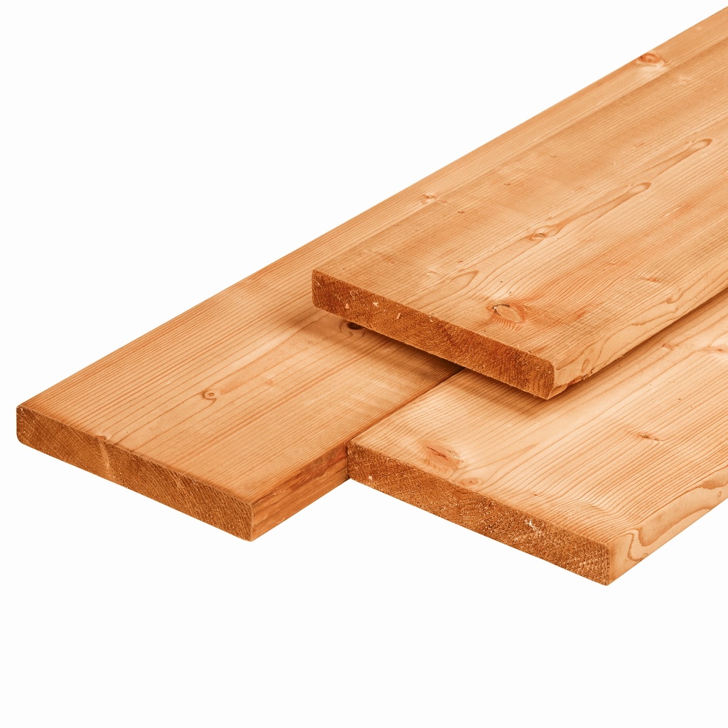 Red Class Wood constructiehout KD 2.8x19.5x300cm 1-zijde geschaafd, 1-zijde ruw te gebruiken als vlonder/constructiehout/boeiplank 1-zijde geschaafd met 2 vellingkanten, 1-zijde fijnbezaagd, gedroogd