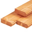 Red Class Wood blokhutprofiel 4.4x14.5x600cm geschaafd werkend: 13.5cm dubbel tong en groef