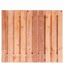 Tuinscherm Red Class Wood (19+2) 21-pl. Casablanca 150x180cm Planken: 1.6x14.0cm / 19 stuks 2 tussenplanken van 1.6x14.0cm, rvs geschroefd  