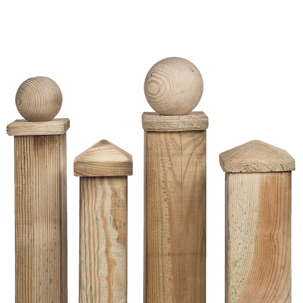 *Paalornament hout Bol/plaat 10x10cm    