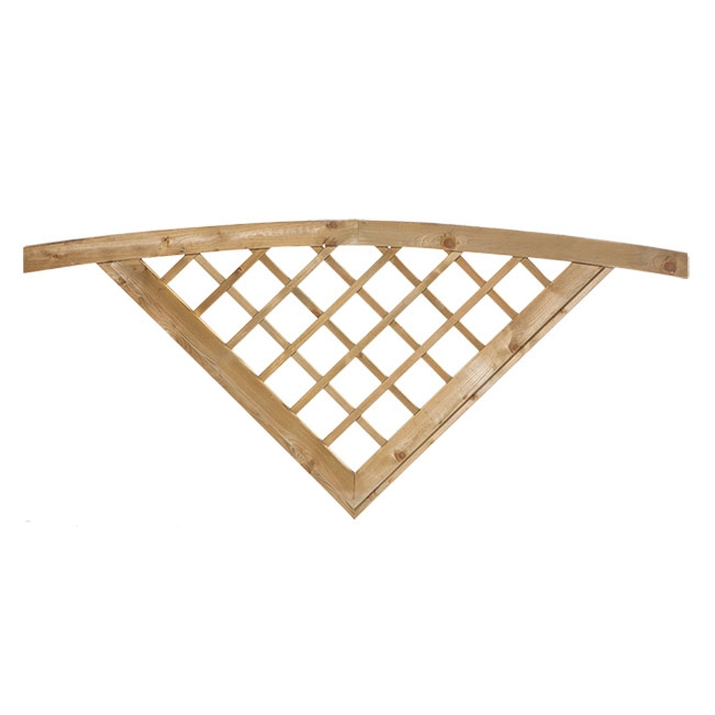 Geïmpregneerde inzet V-kader Voor toog 16mm tuinscherm B160xH80cm    