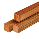 Hardhouten paal 6.5x6.5x300cm 4rh geschaafd 2v  houtsoort: Angelim Vermelho