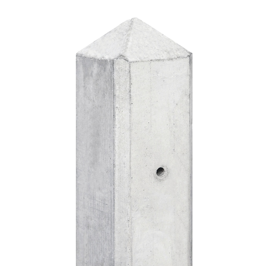 Berton©-paal wit/grijs, diamantkop 10x10x308cm eindmodel Maas-serie voor scherm: 180x180  