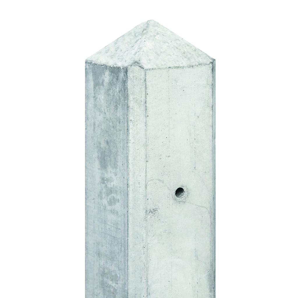 Berton©-paal wit/grijs, diamantkop 10x10x280cm hoekmodel IJssel-serie voor scherm: 180x180  
