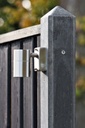 Berton©-paal gecoat, diamantkop 10x10x280cm kabeldoorvoer IJssel-serie voor scherm: 180x180  