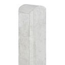 Berton©-paal wit/grijs, ronde kop 10.0x10.0x180cm Waal-serie voor scherm: 90x180cm  