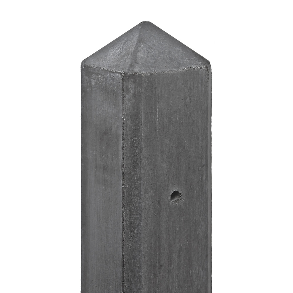 Berton©-paal antraciet, diamantkop 10x10x180cm eindmodel IJssel-serie voor scherm: 90x180  